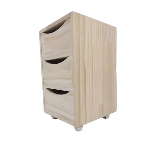 13" DIY 3-Drawer Wood Desktop Cabinet by Make Market®